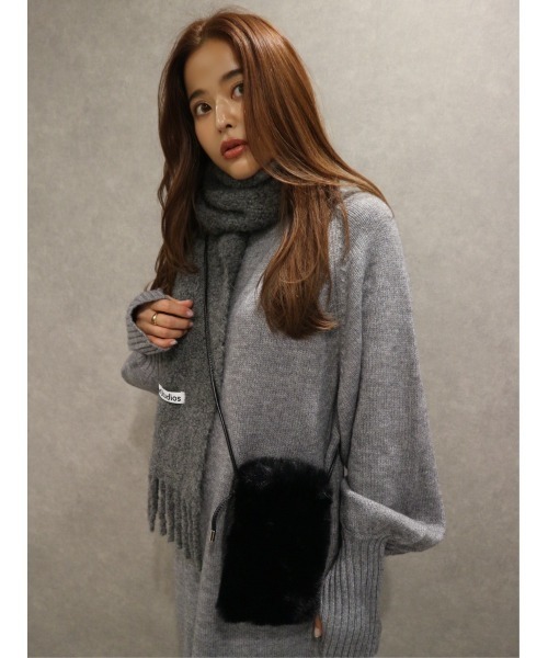 TRUNC（トランクエイティーエイト）の「Fur Mini Shoulder Bag（ショルダーバッグ・レディース・ブラック/モカ・FREE）」の16枚目の写真