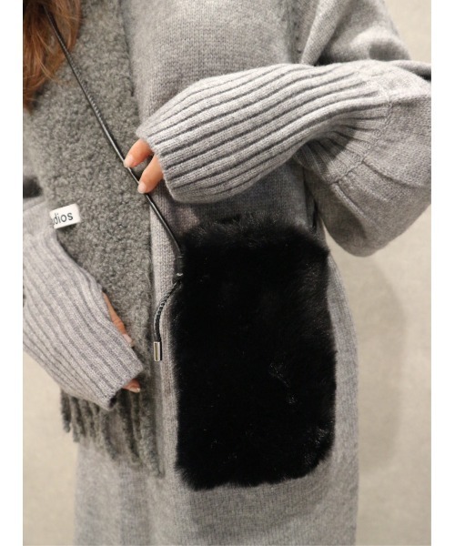 TRUNC（トランクエイティーエイト）の「Fur Mini Shoulder Bag（ショルダーバッグ・レディース・ブラック/モカ・FREE）」の10枚目の写真