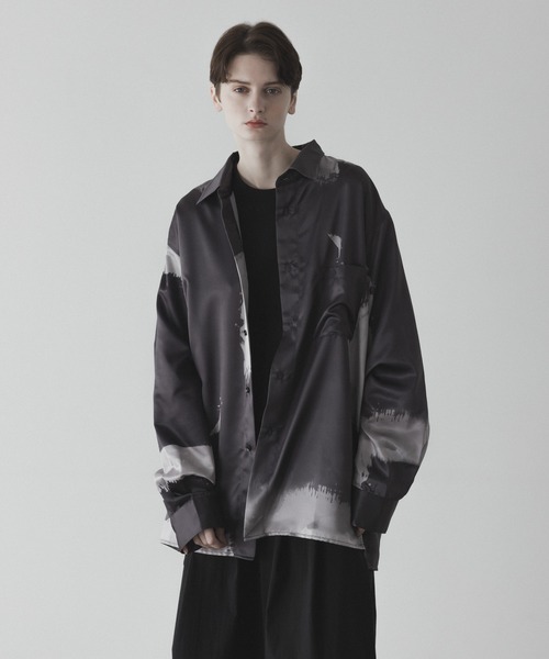 remer（リメール）の「loose shadow paint over satin shirt
