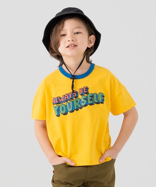 chil2（チルツー）の「綿100％ ワイドシルエット 半袖 デザインTシャツ（Tシャツ/カットソー・キッズ・A/C/D/H/J/I/G/B/F/E・120cm/130cm/110cm/140cm/80ｃｍ/90cm/100cm）」の2枚目の写真