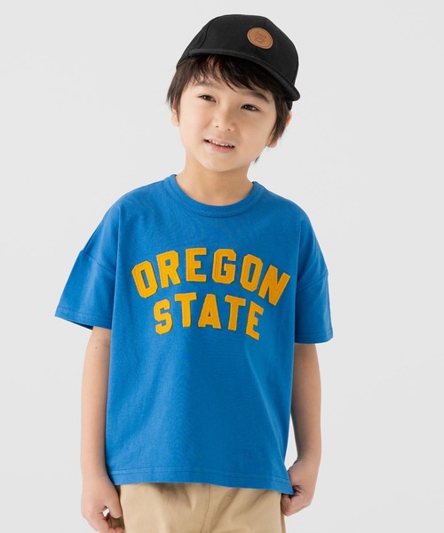 chil2（チルツー）の「綿100％ ワイドシルエット 半袖 デザインTシャツ（Tシャツ/カットソー・キッズ・A/C/D/H/J/I/G/B/F/E・120cm/130cm/110cm/140cm/80ｃｍ/90cm/100cm）」の5枚目の写真