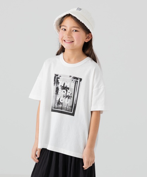 chil2（チルツー）の「綿100％ ワイドシルエット 半袖 デザインTシャツ（Tシャツ/カットソー・キッズ・A/C/D/H/J/I/G/B/F/E・120cm/130cm/110cm/140cm/80ｃｍ/90cm/100cm）」の7枚目の写真