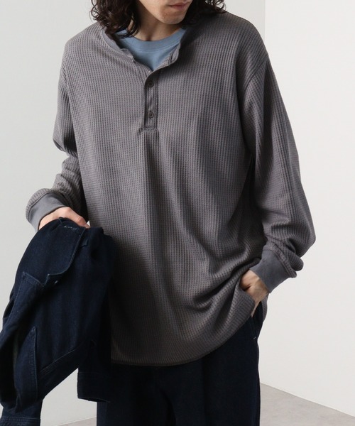 【美品】ドゥーズィエムクラス ワッフル ヘンリー ロングスリーブ Tシャツ ドゥーズィエムクラス アメリカーナワッフル ヘンリー ロング