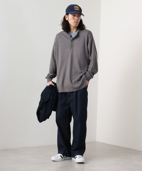 【美品】ドゥーズィエムクラス ワッフル ヘンリー ロングスリーブ Tシャツ ドゥーズィエムクラス アメリカーナワッフル ヘンリー ロング