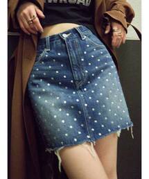 EVRIS | ラインストーンデニムスカート(デニムスカート)