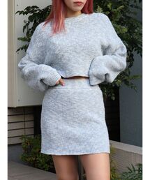 EVRIS | メランジニットセットアップ(ワンピース)