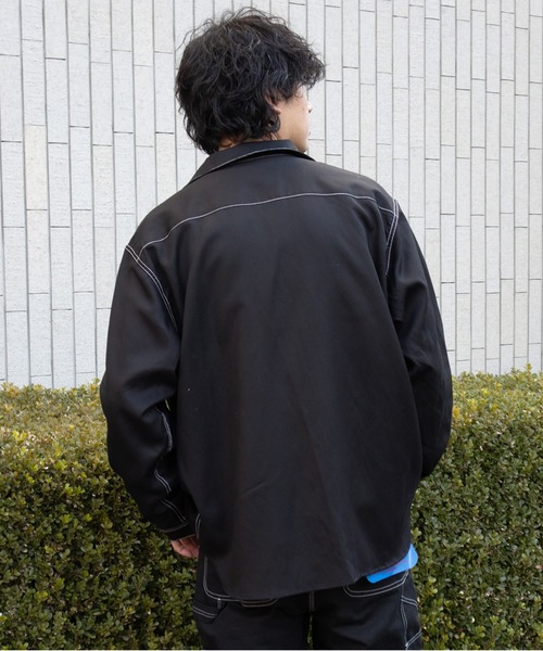 UNIVERSAL OVERALL（ユニバーサルオーバーオール）の「オープンカラーシャツ / 長袖シャツ / OPEN COLLER SHIRT LS（シャツ/ブラウス・メンズ・ライトベージュ/ブラック/チャコールグレー・M/L）」の12枚目の写真