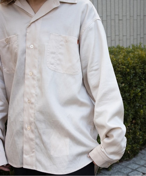 UNIVERSAL OVERALL（ユニバーサルオーバーオール）の「オープンカラーシャツ / 長袖シャツ / OPEN COLLER SHIRT LS（シャツ/ブラウス・メンズ・ライトベージュ/ブラック/チャコールグレー・M/L）」の17枚目の写真