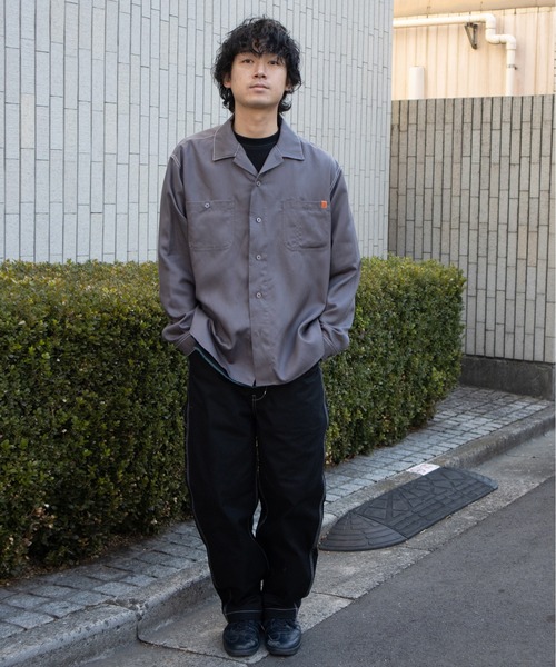 UNIVERSAL OVERALL（ユニバーサルオーバーオール）の「オープンカラーシャツ / 長袖シャツ / OPEN COLLER SHIRT LS（シャツ/ブラウス・メンズ・ライトベージュ/ブラック/チャコールグレー・M/L）」の18枚目の写真