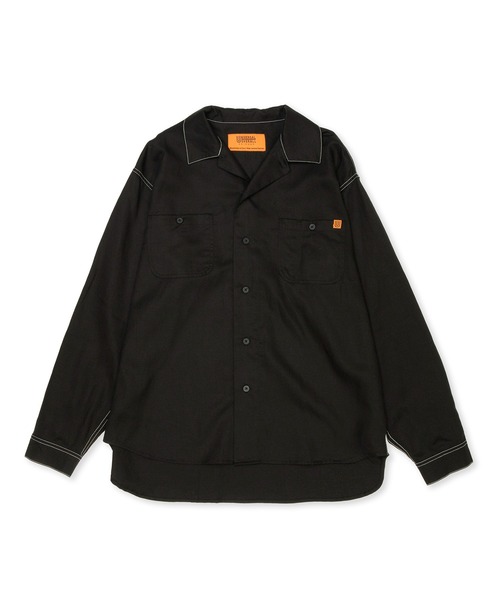 UNIVERSAL OVERALL（ユニバーサルオーバーオール）の「オープンカラーシャツ / 長袖シャツ / OPEN COLLER SHIRT LS（シャツ/ブラウス・メンズ・ライトベージュ/ブラック/チャコールグレー・M/L）」の6枚目の写真