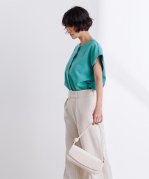 フレンチスリーブ」に該当するシャツ/ブラウス（リボン）ファッション