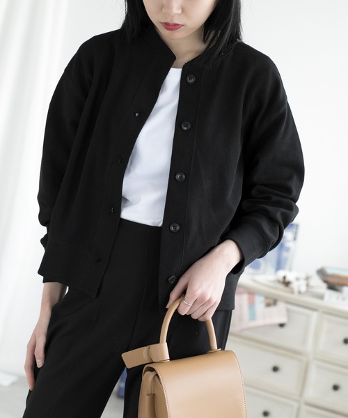 aimoha（アイモハ）の「スウェットカーディガン（カーディガン/ボレロ・レディース・グレー/ブラック/ホワイト・MEDIUM/LARGE）」の13枚目の写真