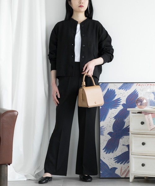 aimoha（アイモハ）の「スウェットカーディガン（カーディガン/ボレロ・レディース・グレー/ブラック/ホワイト・MEDIUM/LARGE）」の6枚目の写真