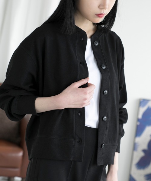 aimoha（アイモハ）の「スウェットカーディガン（カーディガン/ボレロ・レディース・グレー/ブラック/ホワイト・MEDIUM/LARGE）」の14枚目の写真