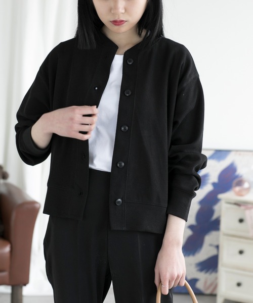 aimoha（アイモハ）の「スウェットカーディガン（カーディガン/ボレロ・レディース・グレー/ブラック/ホワイト・MEDIUM/LARGE）」の15枚目の写真