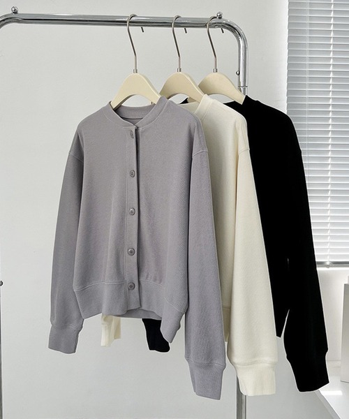 aimoha（アイモハ）の「スウェットカーディガン（カーディガン/ボレロ・レディース・グレー/ブラック/ホワイト・MEDIUM/LARGE）」の17枚目の写真