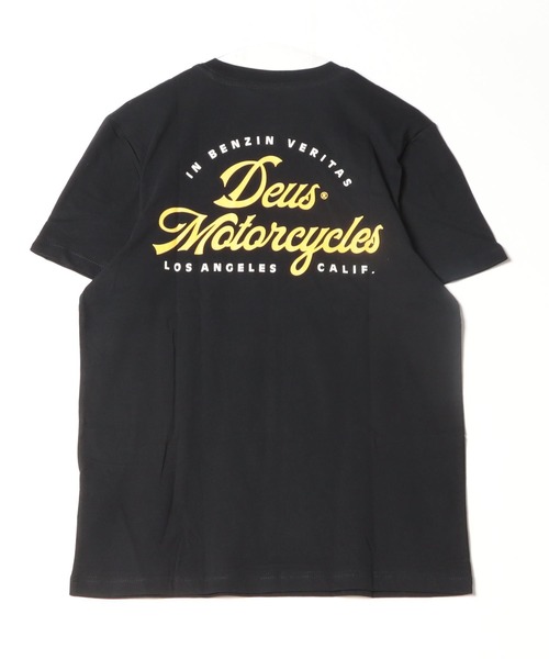 DEUS EX MACHINA(デウスエクスマキナ)の「RIDE OUT TEE オーガニックコットンTシャツ レギュラーフィット(Tシャツ/カットソー・メンズ・ブラック/オフホワイト・MEDIUM/LARGE)」の1枚目の写真