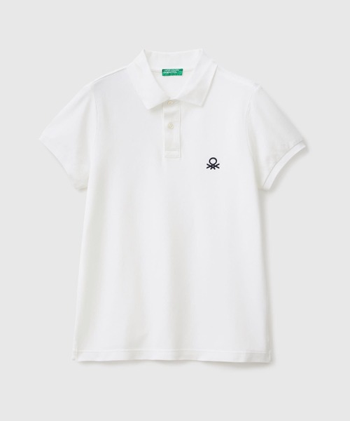 BENETTON (UNITED COLORS OF BENETTON)（ベネトンユナイテッドカラーズオブベネトン）の「ベネトンスリムフィット半袖ポロシャツ（ポロシャツ・メンズ・ホワイト/ブラック/ネイビー・MEDIUM/SMALL/LARGE）」の13枚目の写真