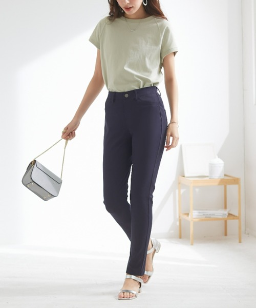 Tuche(トゥシェ)の「Tuche/トゥシェ ストレッチパンツ 冷感ツイル ループスキニー(その他パンツ・レディース・ネイビー/ブラック/アイボリー・MEDIUM/LARGE/X-LARGE)」の3枚目の写真