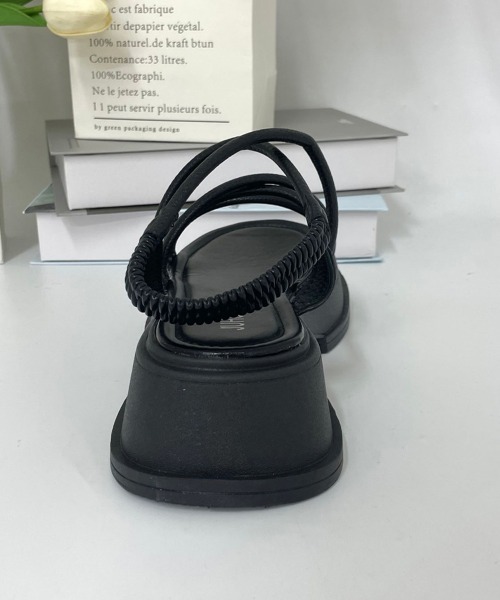 厚底サンダルストラップサンダル美脚夏