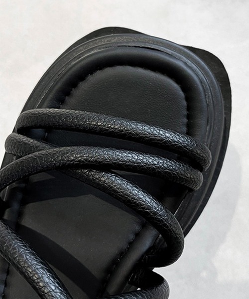 厚底サンダルストラップサンダル美脚夏