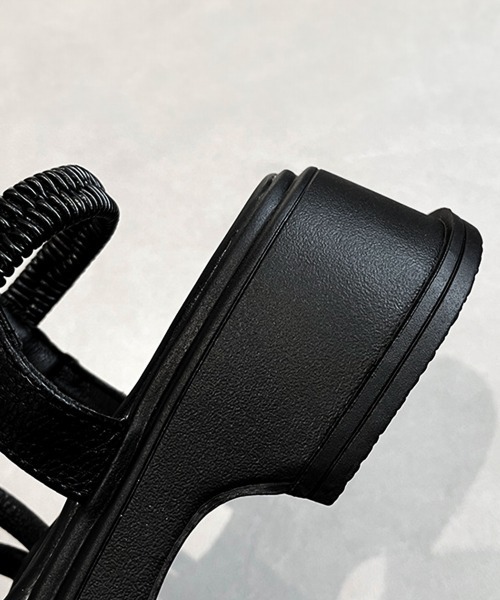 Miniministore(ミニミニストア)の「厚底サンダル ストラップサンダル 美脚夏(サンダル・レディース・ブラック/アイボリー・23.0cm/22.5cm/25.0cm/23.5cm/24.0cm/24.5cm)」の5枚目の写真