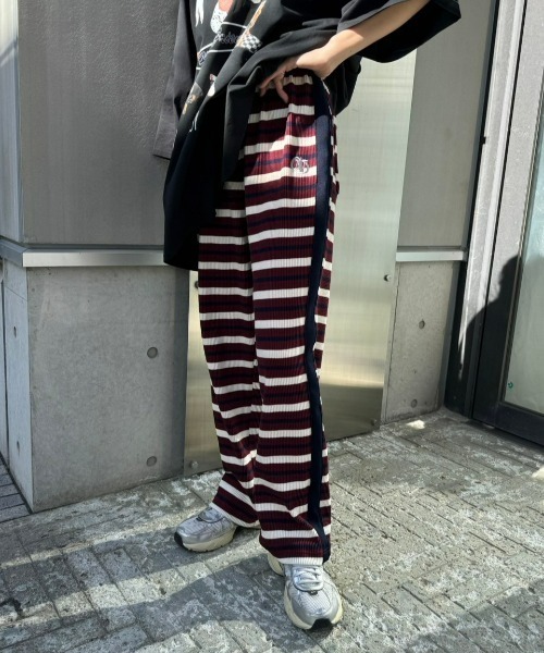 Candy Stripper（キャンディストリッパー）の「MULTI BORDER EASY パンツ（その他パンツ・レディース・ネイビー/ボルドー/チャコール・2）」の8枚目の写真