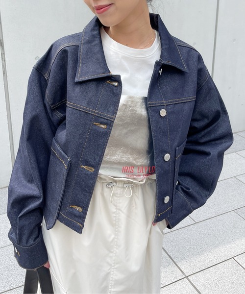 Meli rich（メリーリッチ）の「箔ロゴプリントオーバーサイズT（Tシャツ/カットソー・レディース・ホワイト×シルバー/ホワイト×ゴールド・FREE）」の14枚目の写真