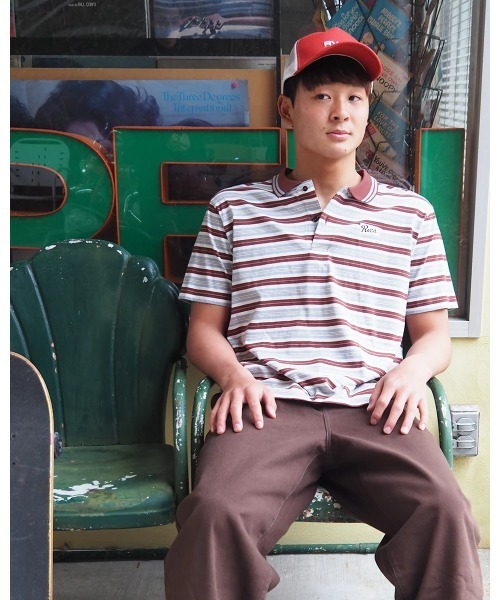 【セール】RVCA メンズ VALLEJO STRIPE SS POLO ポロシャツ 【2024年春夏モデル】/ルーカ半袖ボーダーポロ（ポロシャツ）｜RVCA（ルーカ） 5,544円
