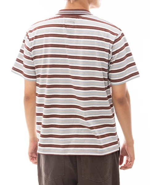 RVCA(ルーカ)の「RVCA メンズ VALLEJO STRIPE SS POLO ポロシャツ 【2024年春夏モデル】/ルーカ半袖ボーダーポロ(ポロシャツ・メンズ・ブラック系その他/エンジ・LARGE/MEDIUM/SMALL)」の11枚目の写真