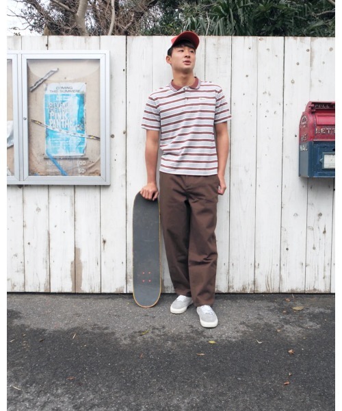 RVCA(ルーカ)の「RVCA メンズ VALLEJO STRIPE SS POLO ポロシャツ 【2024年春夏モデル】/ルーカ半袖ボーダーポロ(ポロシャツ・メンズ・ブラック系その他/エンジ・LARGE/MEDIUM/SMALL)」の7枚目の写真