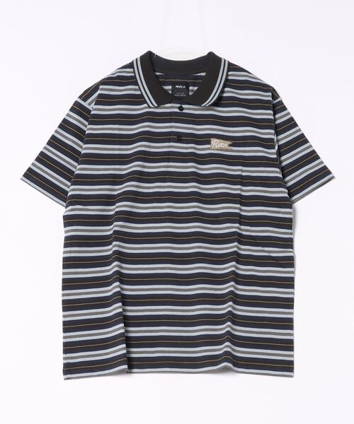 RVCA(ルーカ)の「RVCA メンズ VALLEJO STRIPE SS POLO ポロシャツ 【2024年春夏モデル】/ルーカ半袖ボーダーポロ(ポロシャツ・メンズ・ブラック系その他/エンジ・LARGE/MEDIUM/SMALL)」の12枚目の写真