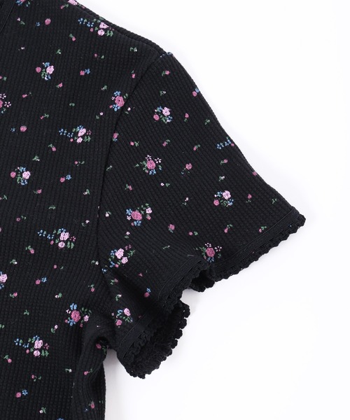 WC（ダブル シー）の「【PHILLY】フラワーワッフルTシャツ（Tシャツ/カットソー・レディース・ホワイト/ブラック・FREE）」の19枚目の写真