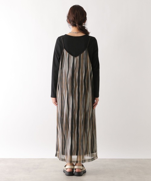 セール】柄シアー2PSETキャミワンピース 113256（ワンピース