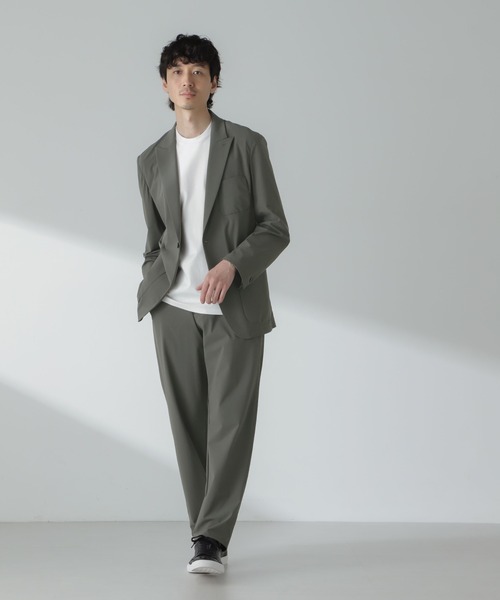 NANO universe（ナノユニバース）の「ストレッチハイゲージトリコットリラックスジャケット(セットアップ可)（テーラードジャケット・メンズ・グレー/ブラック・M/L）」の6枚目の写真