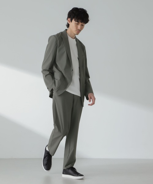 NANO universe（ナノユニバース）の「ストレッチハイゲージトリコットリラックスジャケット(セットアップ可)（テーラードジャケット・メンズ・グレー/ブラック・M/L）」の7枚目の写真