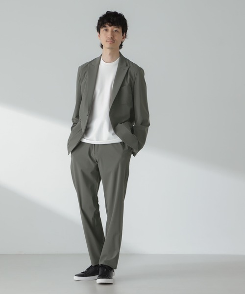 NANO universe（ナノユニバース）の「ストレッチハイゲージトリコットリラックスジャケット(セットアップ可)（テーラードジャケット・メンズ・グレー/ブラック・M/L）」の20枚目の写真