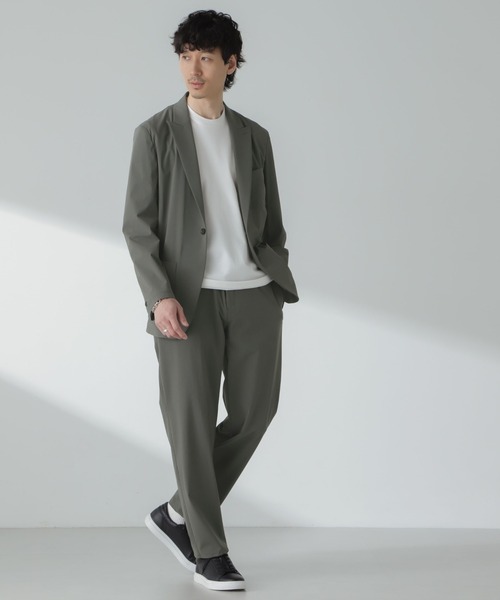 NANO universe（ナノユニバース）の「ストレッチハイゲージトリコットリラックスジャケット(セットアップ可)（テーラードジャケット・メンズ・グレー/ブラック・M/L）」の21枚目の写真