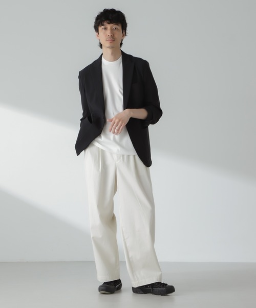 NANO universe（ナノユニバース）の「ストレッチハイゲージトリコットリラックスジャケット(セットアップ可)（テーラードジャケット・メンズ・グレー/ブラック・M/L）」の16枚目の写真