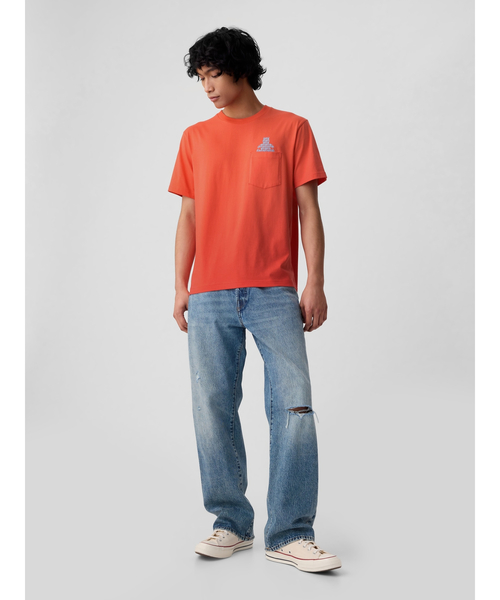 GAP（ギャップ）の「ブラナンベア GAPロゴ Tシャツ(ユニセックス)（Tシャツ/カットソー・メンズ・ピンク系その他/コーラル/ブラック/ホワイト/ネイビー/ブラウン・XS/S/M/L/XL）」の7枚目の写真