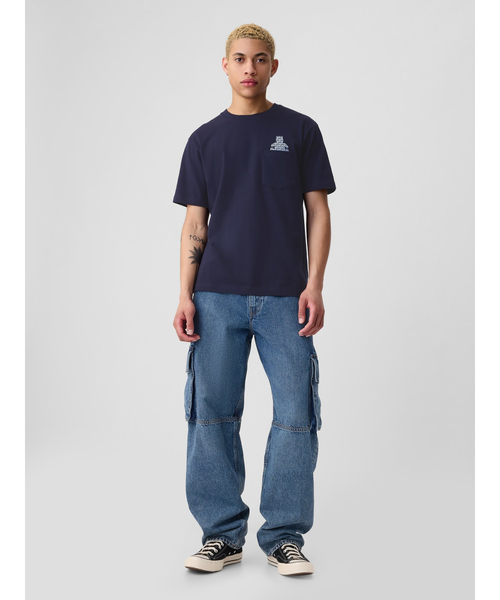 GAP（ギャップ）の「ブラナンベア GAPロゴ Tシャツ(ユニセックス)（Tシャツ/カットソー・メンズ・ピンク系その他/コーラル/ブラック/ホワイト/ネイビー/ブラウン・XS/S/M/L/XL）」の16枚目の写真