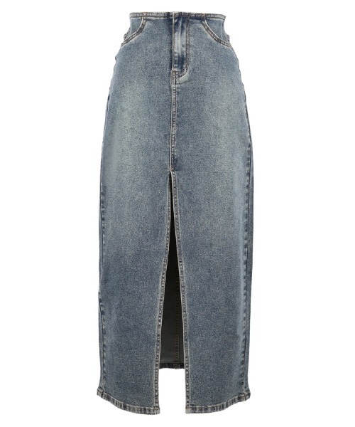 coca（coca）（コカ）の「ストレッチスリットデニムスカート（デニムスカート・レディース・ブルー・L/S/M）」の10枚目の写真