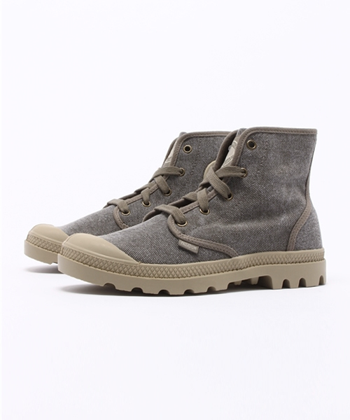 PALLADIUM（パラディウム）の「PALLADIUM/パラディウム PAMPA HI/パンパ ハイ（スニーカー・レディース・ホワイト/サンドグレー/ブラック/サンドベージュ/グレー/ベージュ/コーラル/イエロー/ライトパープル/ホワイト系その他・24.0cm/25.0cm/23.5cm/24.5cm/23.0cm/22.5cm/23cm/22.5㎝/24cm/25cm）」の5枚目の写真