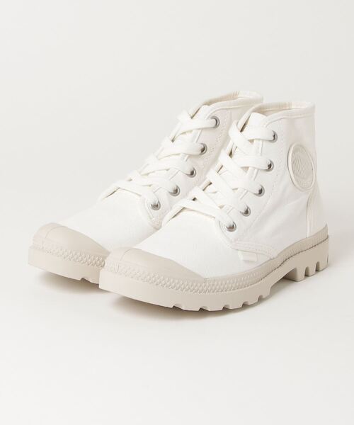 PALLADIUM（パラディウム）の「PALLADIUM/パラディウム PAMPA HI/パンパ ハイ（スニーカー・レディース・ホワイト/サンドグレー/ブラック/サンドベージュ/グレー/ベージュ/コーラル/イエロー/ライトパープル/ホワイト系その他・24.0cm/25.0cm/23.5cm/24.5cm/23.0cm/22.5cm/23cm/22.5㎝/24cm/25cm）」の3枚目の写真