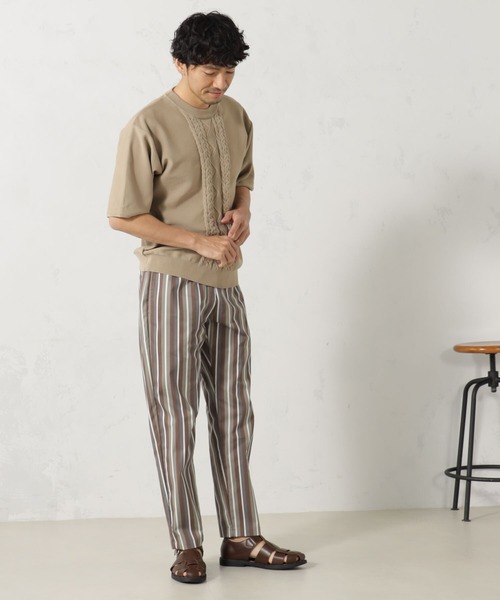 FOUND GOOD（ファウンドグッド）の「ストライプシェフパンツ（その他パンツ・メンズ・ホワイト系5/ブラウン系5/ネイビー・M/S/L/XL）」の8枚目の写真