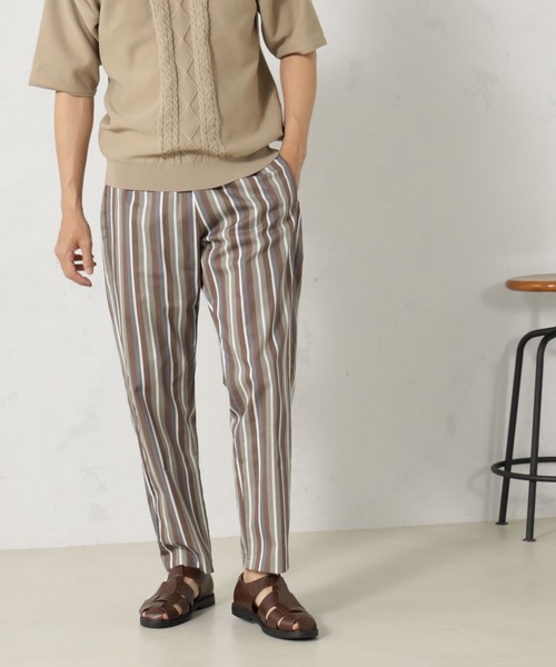 FOUND GOOD（ファウンドグッド）の「ストライプシェフパンツ（その他パンツ・メンズ・ホワイト系5/ブラウン系5/ネイビー・M/S/L/XL）」の9枚目の写真