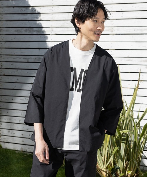 GLOBAL WORK（グローバルワーク）の「エアかるカーディガン/992238（シャツ/ブラウス・メンズ・ライトグレー/ブルー系その他7/ブラック・X-LARGE/LARGE/MEDIUM/SMALL）」の7枚目の写真