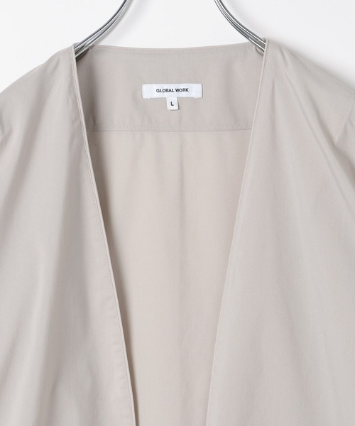 GLOBAL WORK（グローバルワーク）の「エアかるカーディガン/992238（シャツ/ブラウス・メンズ・ライトグレー/ブルー系その他7/ブラック・X-LARGE/LARGE/MEDIUM/SMALL）」の20枚目の写真