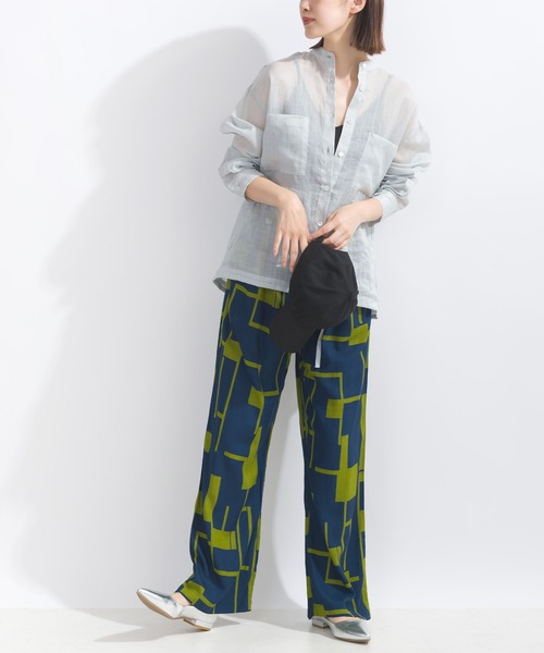 PICCIN（ピッチン）の「【WEB限定】フレックススラブ幾何学プリントイージーパンツ（その他パンツ・レディース・ネイビー/ブラウン/ブラック・M）」の14枚目の写真