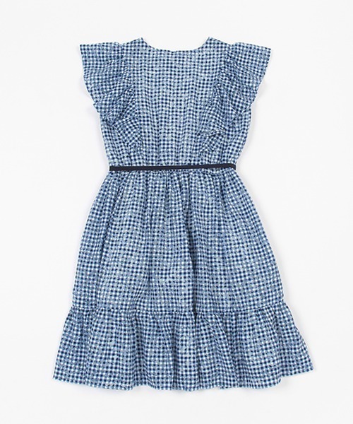 kate spade new york kids(ケイトスペードニューヨーク)の「ガールズ デイジーギンガムワンピース(ワンピース・キッズ・ブルー・140cm/150cm/160cm)」の2枚目の写真